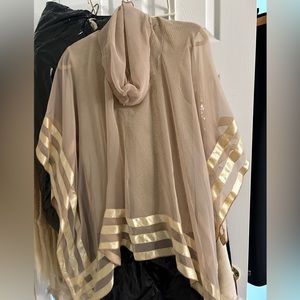 Gold sleeveless top with beige loose cover …worn once!